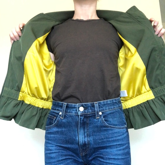 Kate Spade Bomber Peplum Fall Jacket gather frill - Picture 9 of 16